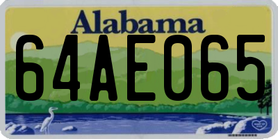 AL license plate 64AE065