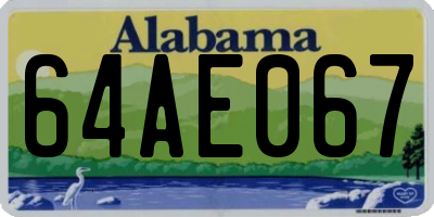 AL license plate 64AE067