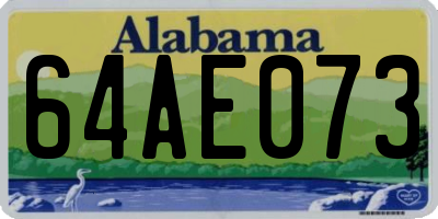 AL license plate 64AE073