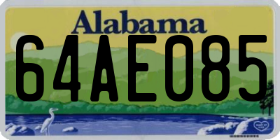 AL license plate 64AE085