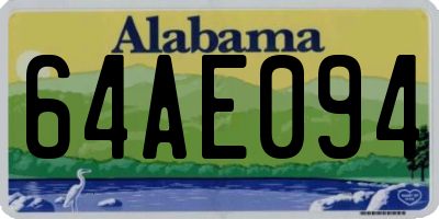 AL license plate 64AE094