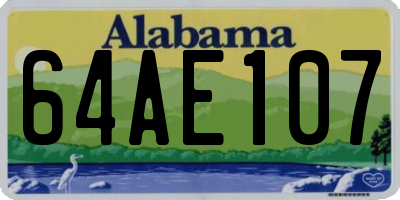 AL license plate 64AE107