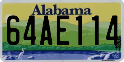 AL license plate 64AE114
