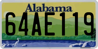 AL license plate 64AE119