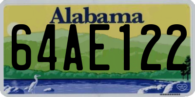 AL license plate 64AE122