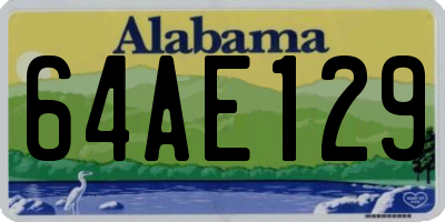 AL license plate 64AE129