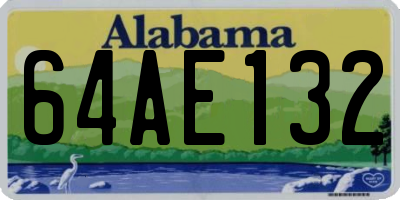 AL license plate 64AE132