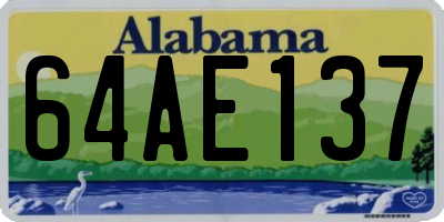AL license plate 64AE137