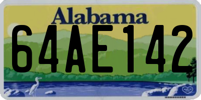 AL license plate 64AE142