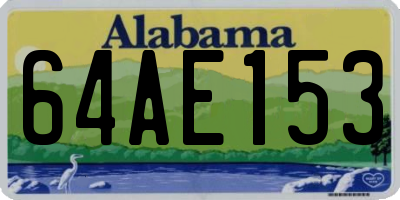 AL license plate 64AE153