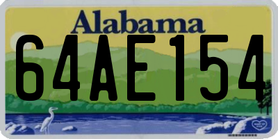 AL license plate 64AE154