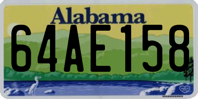 AL license plate 64AE158