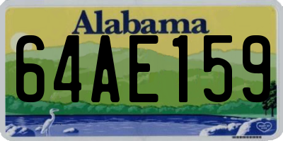 AL license plate 64AE159