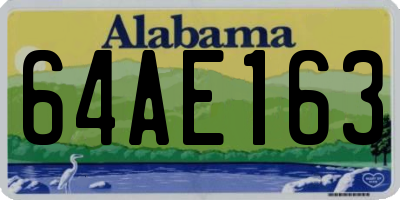 AL license plate 64AE163
