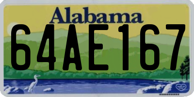 AL license plate 64AE167