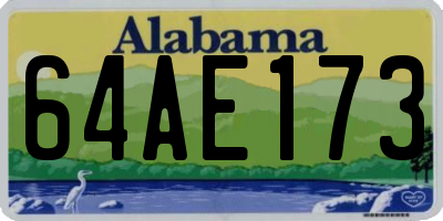 AL license plate 64AE173