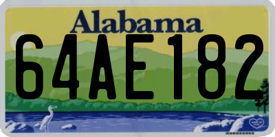 AL license plate 64AE182
