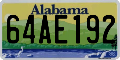 AL license plate 64AE192
