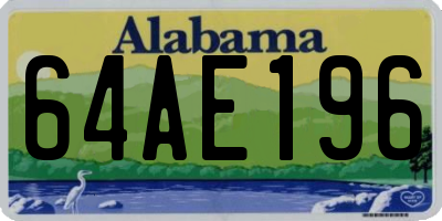 AL license plate 64AE196