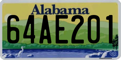 AL license plate 64AE201