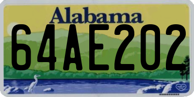 AL license plate 64AE202