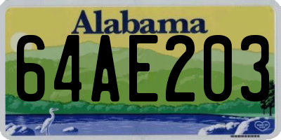 AL license plate 64AE203