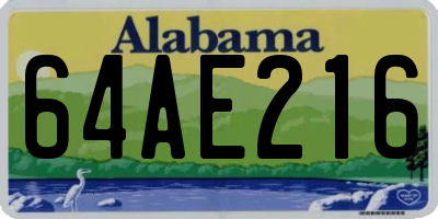 AL license plate 64AE216