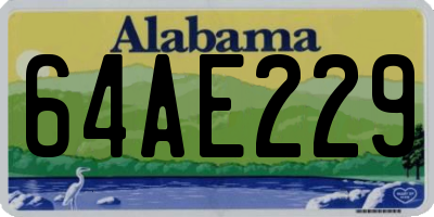 AL license plate 64AE229