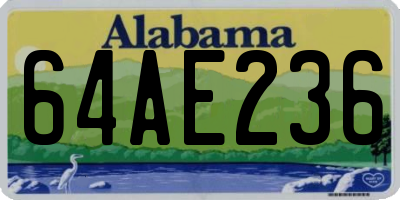 AL license plate 64AE236