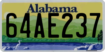 AL license plate 64AE237