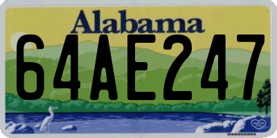AL license plate 64AE247