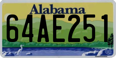 AL license plate 64AE251