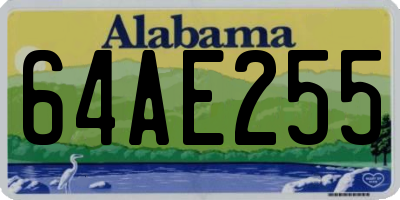 AL license plate 64AE255