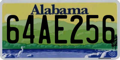 AL license plate 64AE256