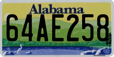AL license plate 64AE258