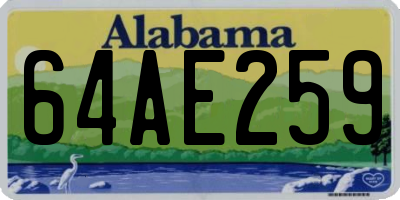 AL license plate 64AE259