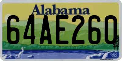 AL license plate 64AE260