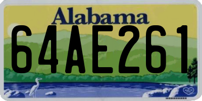 AL license plate 64AE261
