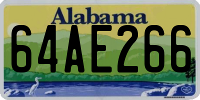 AL license plate 64AE266