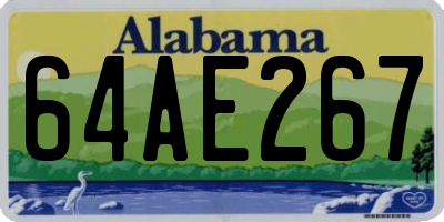 AL license plate 64AE267