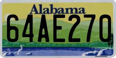 AL license plate 64AE270