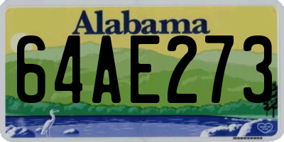 AL license plate 64AE273