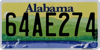 AL license plate 64AE274