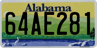 AL license plate 64AE281