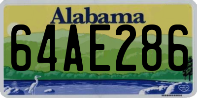 AL license plate 64AE286
