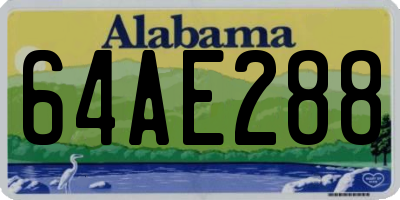 AL license plate 64AE288