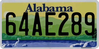 AL license plate 64AE289