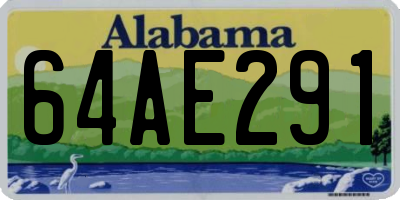 AL license plate 64AE291