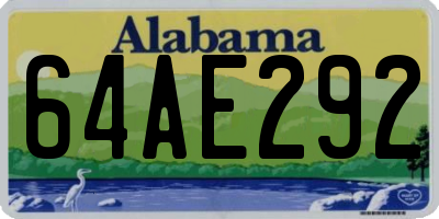 AL license plate 64AE292