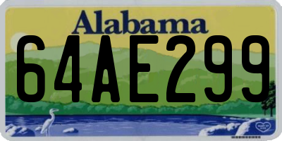 AL license plate 64AE299